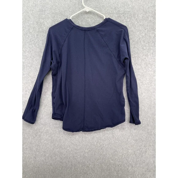 ZARA W&B Collection Dark Blue Thin Long sleeve Size Medium Paneled Blouse - Picture 2 of 3